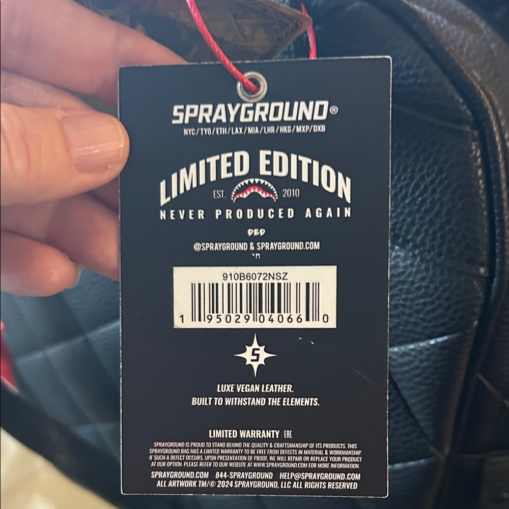 Sprayground Black Luxe Backpack - Picture 10 of 11